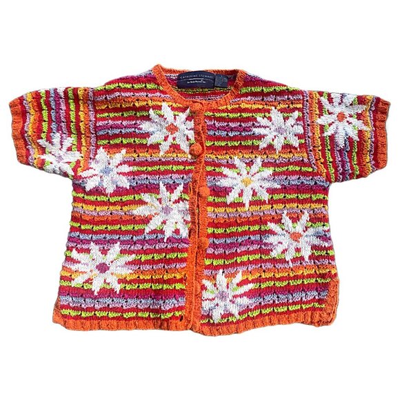 Catherine Stewart for Belle Pointe Colorful Cardigan Size L - Picture 1 of 3